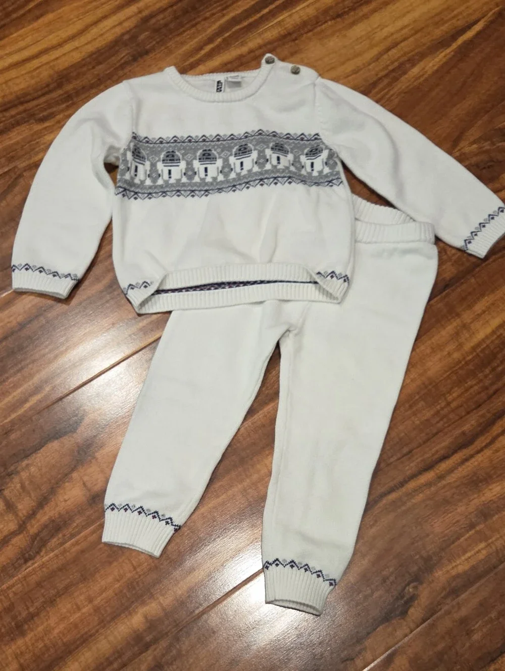 Janie and Jack x Disney EUC 18-24 Months Star Wars Sweater and Pants Set